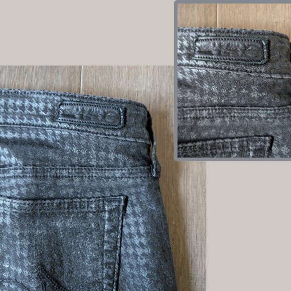 AG Jeans, The Legging Super Skinny, SUPER RARE Black Houndstooth, Size 27 - Picture 9 of 10